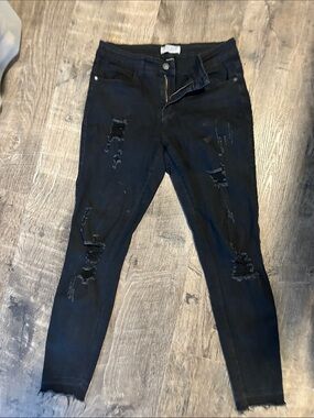 Judy Blue Black Distressed Skinny Jeans
